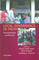 Cover for Local governance in India