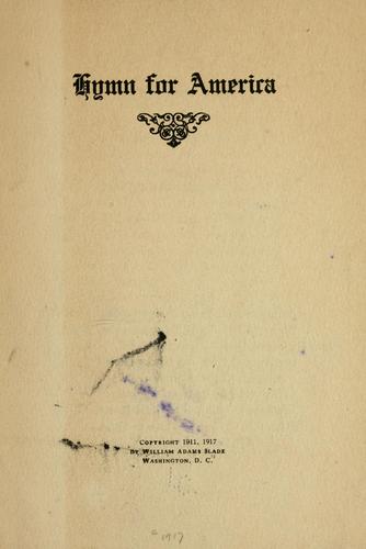 Cover for Hymn for America.