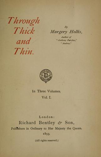 Cover for Through thick and thin.