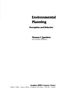 Cover for Environmental planning