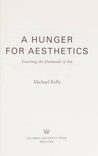Cover for A hunger for aesthetics