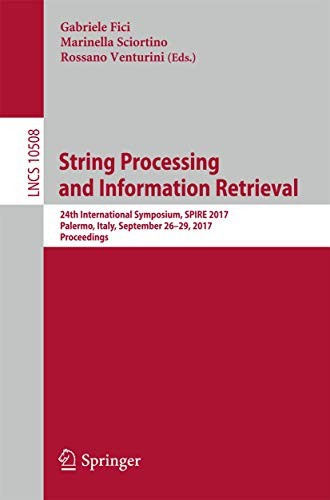 Cover for String Processing and Information Retrieval