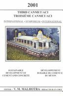 Cover for Third CANMET/ACI International Symposium on Sustainable Development of Cement and Concrete