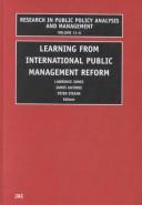 Cover for Learning from International Public Management Reform 
