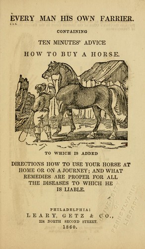 Cover for Every man his own farrier