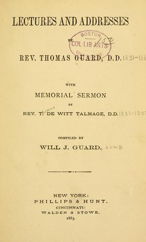 Cover for Lectures and addresses
