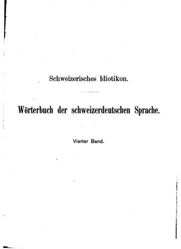Cover for Schweizerisches Idiotikon