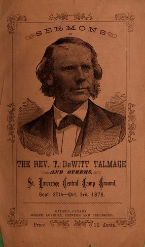 Cover for Sermons by the Rev. T. Dewitt Talmage and others