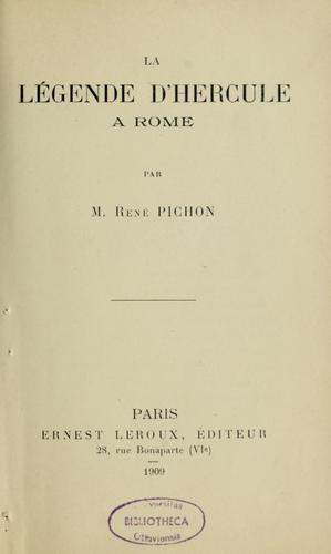Cover for La légende d'Hercule à Rome