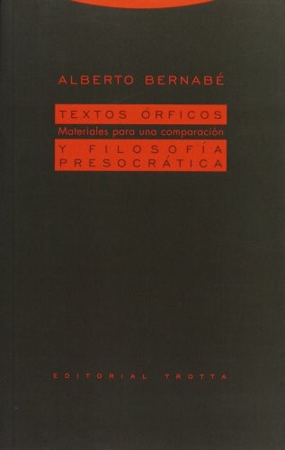 Cover for Textos órficos y filosofía presocrática