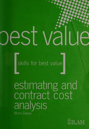 Cover for Estimating and contract cost analysis.