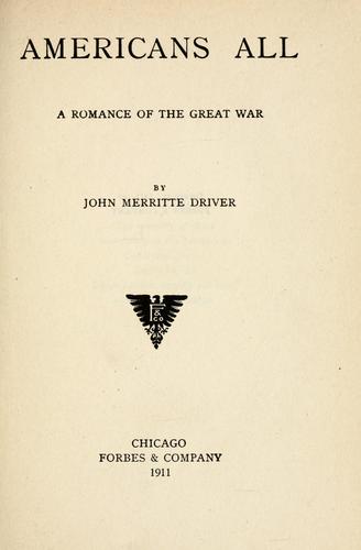 Cover for Americans all
