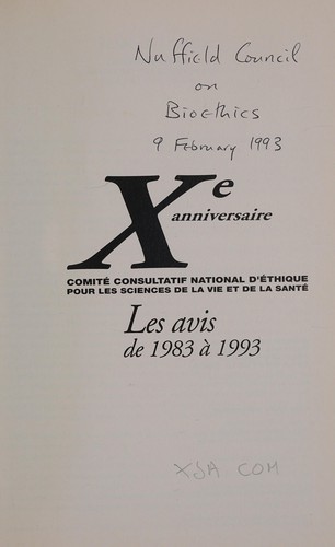 Cover for Xe anniversaire