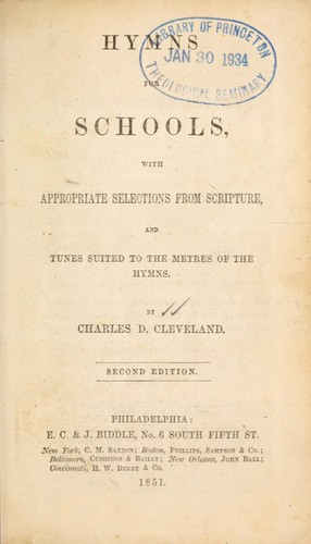 Cover for Hymns for schools