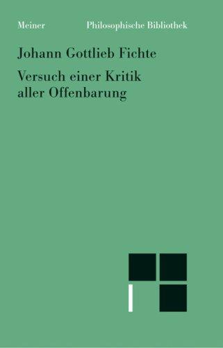 Cover for Philosophische Bibliothek, Bd.354, Versuch einer Kritik aller Offenbarung.