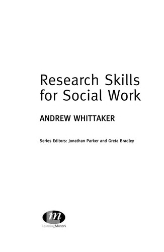 Cover for Research skills for social work