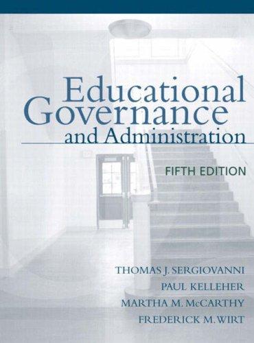 Cover for Educational governance and administration