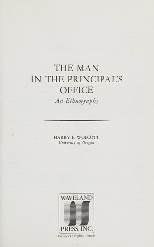 Cover for The man in the principal's office