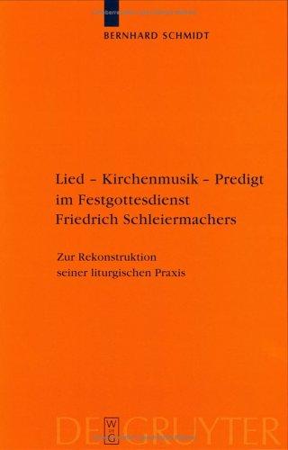 Cover for Lied - Kirchenmusik - Predigt Im Festgottesdienst Friedrich Schleiermachers (Schleiermacher-archiv)