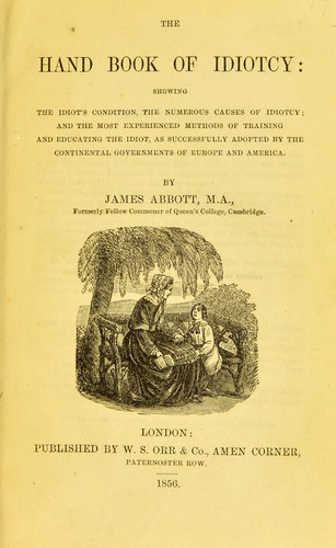 Cover for The hand book of idiotcy