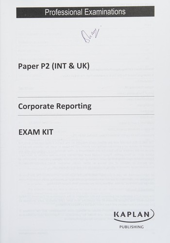 Cover for Corporate reporting