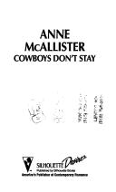 Cover for Cowboys Don't Stay (Code of the West)