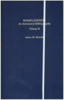 Cover for Homelessness