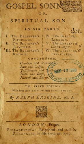 Cover for Gospel sonnets