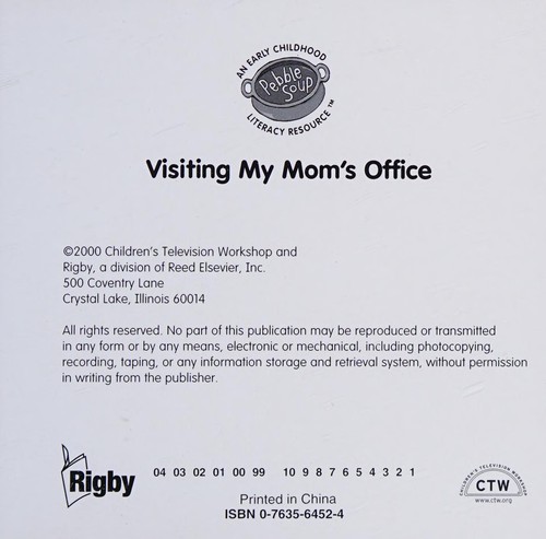 Cover for PBS Visiting Mom's Ofc Brd Bk (Pebble Soup)