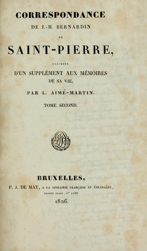 Cover for Correspondance