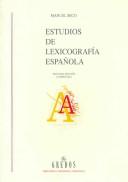 Cover for Estudios de lexicografía española
