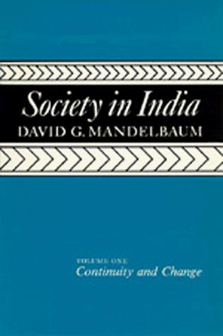 Cover for Society in India: Volume 1