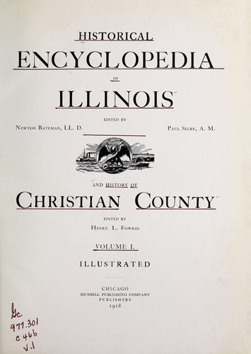 Cover for Historical encyclopedia of Illinois