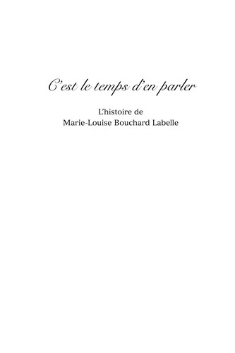 Cover for C'est le temps d'en parler