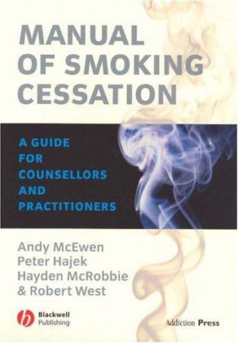 Cover for Manual of smoking cessation