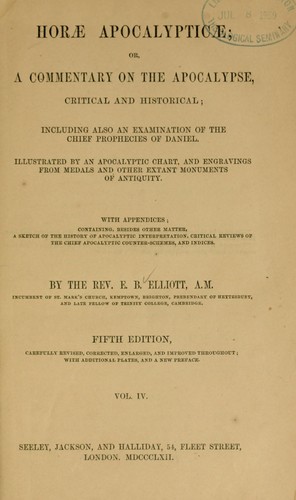 Cover for Horæ Apocalypticæ (Vol. IV.)
