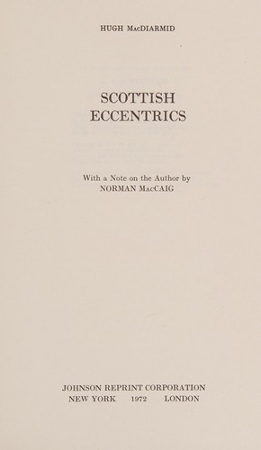 Cover for Scottish eccentrics