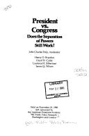 Cover for President Vs. Congress