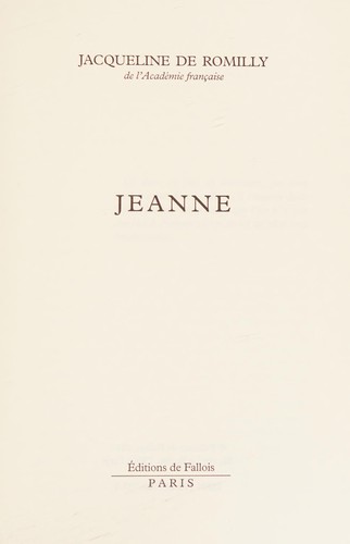 Cover for Jeanne