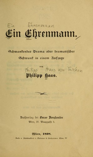 Cover for Ein Ehrenmann