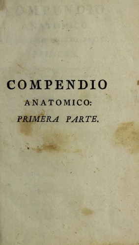 Cover for Compendio anatomico dividido en quatro partes