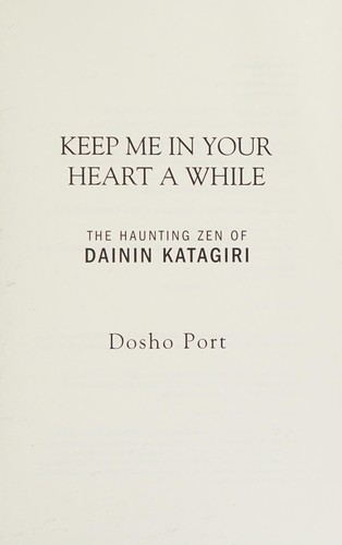 Cover for Keep me in your heart awhile