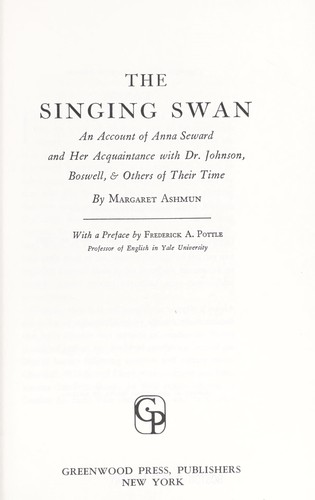 Cover for The singing swan