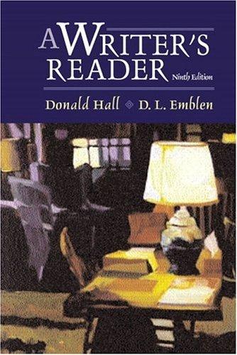 Cover for A writer's reader