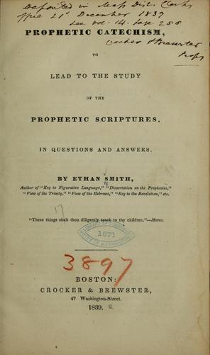 Cover for Prophetic catechism