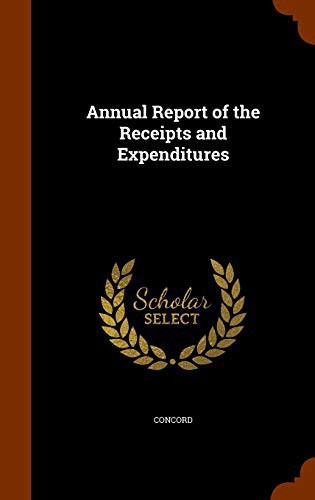 Cover for Annual Report of the Receipts and Expenditures