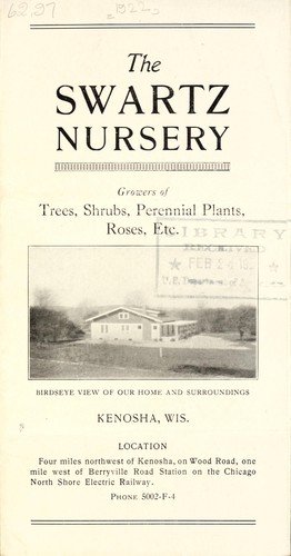 Cover for The Swartz Nursery [catalog]