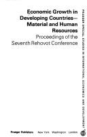 Cover for Economic Growth in Developing Countries (Praeger special studies in international economics and development)