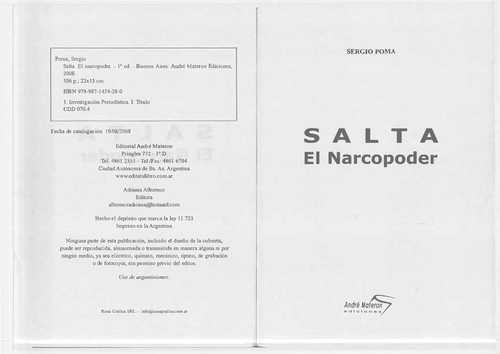Cover for Salta