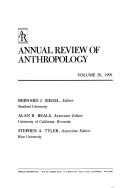 Cover for Annual Review of Anthropology